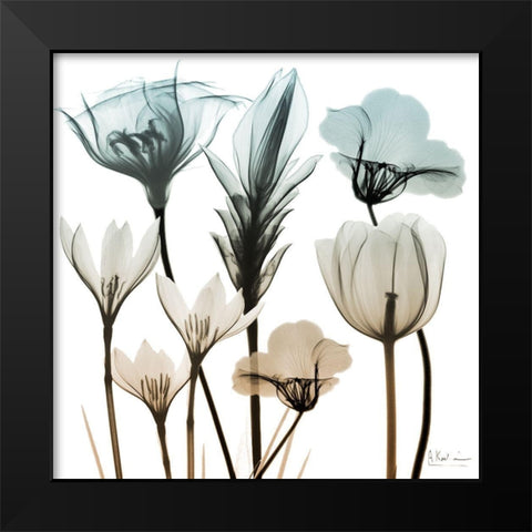 Sandy Floral Cluster 1 Black Modern Wood Framed Art Print by Koetsier, Albert