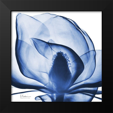 Indigo Magnolia Black Modern Wood Framed Art Print by Koetsier, Albert