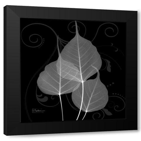 Bo Tree E158 Black Modern Wood Framed Art Print with Double Matting by Koetsier, Albert