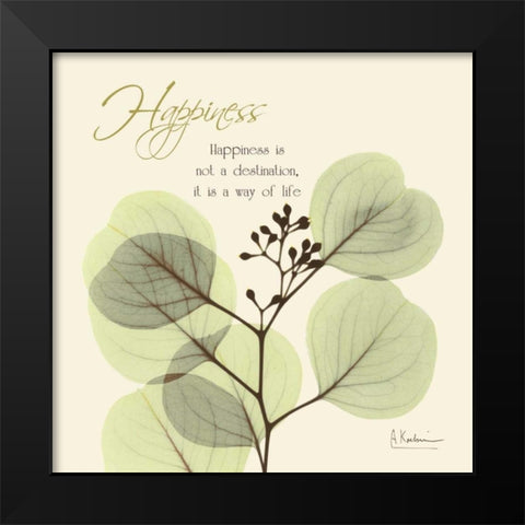 Happiness Eucalyptus L294 Black Modern Wood Framed Art Print by Koetsier, Albert