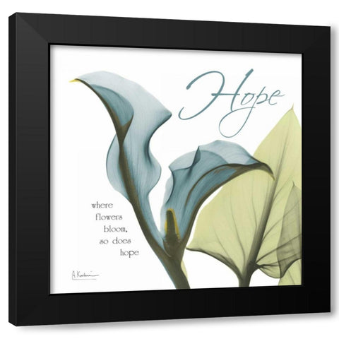 Calla Hope Black Modern Wood Framed Art Print with Double Matting by Koetsier, Albert