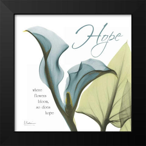 Calla Hope Black Modern Wood Framed Art Print by Koetsier, Albert