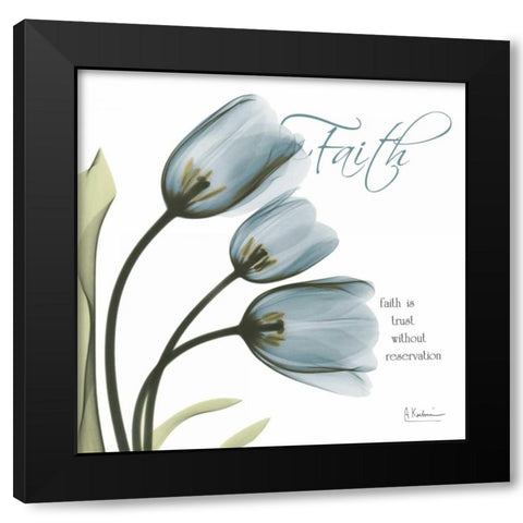 Tulips Faith Black Modern Wood Framed Art Print by Koetsier, Albert