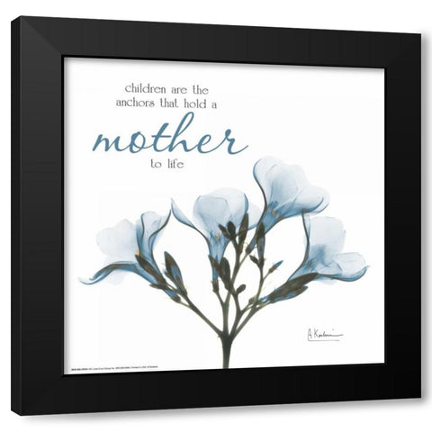 Mother Oleander A56 Black Modern Wood Framed Art Print with Double Matting by Koetsier, Albert