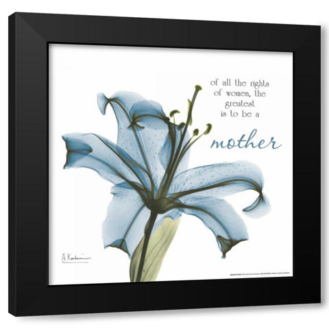 Mother Lily A36 Black Modern Wood Framed Art Print with Double Matting by Koetsier, Albert