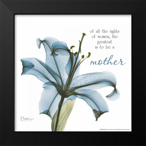 Mother Lily A36 Black Modern Wood Framed Art Print by Koetsier, Albert