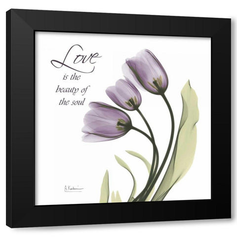 Love is the beauty Black Modern Wood Framed Art Print with Double Matting by Koetsier, Albert