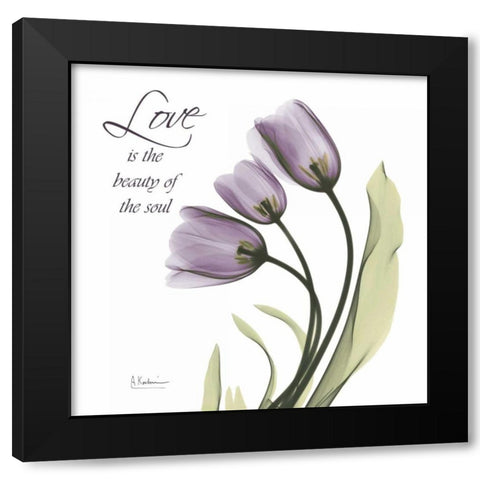 Love is the beauty Black Modern Wood Framed Art Print by Koetsier, Albert