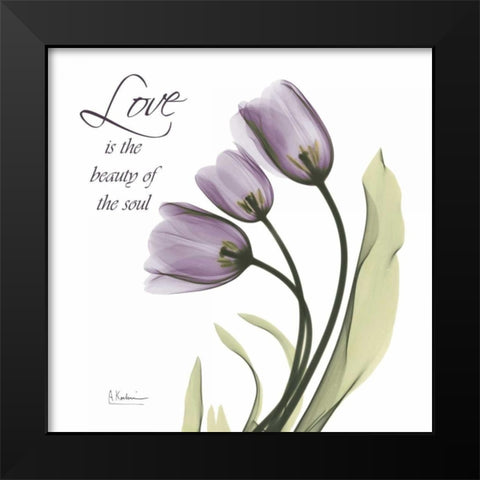 Love is the beauty Black Modern Wood Framed Art Print by Koetsier, Albert