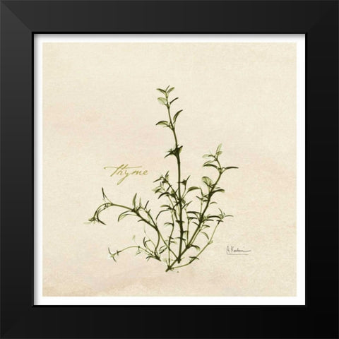 Thyme in Bloom Black Modern Wood Framed Art Print by Koetsier, Albert