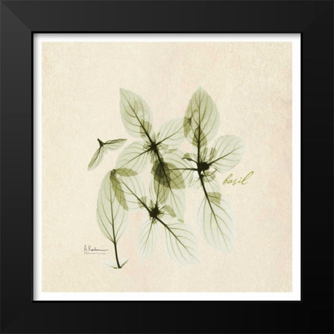 Basil in Bloom Black Modern Wood Framed Art Print by Koetsier, Albert