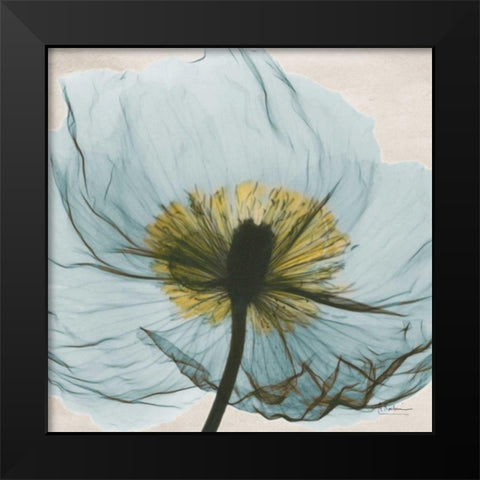 Dream in Pale  Blue Black Modern Wood Framed Art Print by Koetsier, Albert