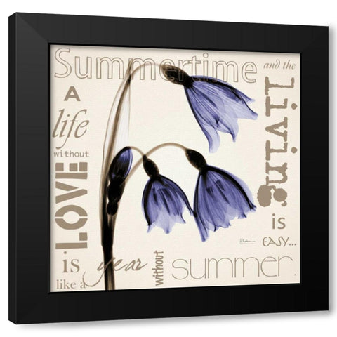 Snow drop Summer Black Modern Wood Framed Art Print by Koetsier, Albert