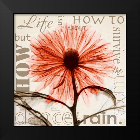 Chrysanthemum Life Black Modern Wood Framed Art Print by Koetsier, Albert