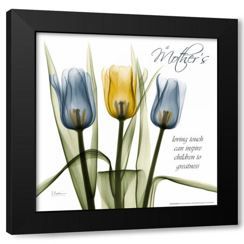 Tulips Kindness Black Modern Wood Framed Art Print by Koetsier, Albert