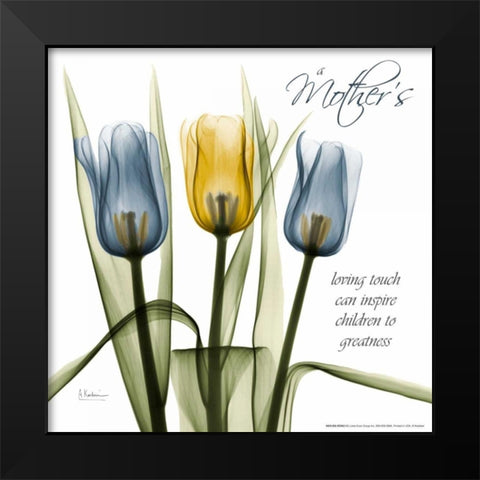 Tulips Kindness Black Modern Wood Framed Art Print by Koetsier, Albert