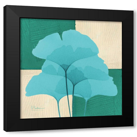 Gingko E162 Black Modern Wood Framed Art Print with Double Matting by Koetsier, Albert