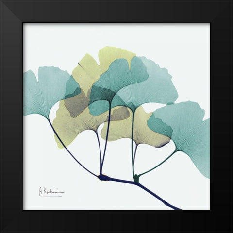 Gingko L140 Black Modern Wood Framed Art Print by Koetsier, Albert