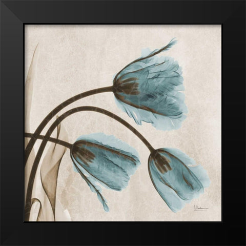 Tulips L83 Black Modern Wood Framed Art Print by Koetsier, Albert