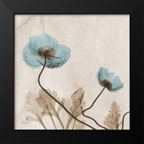 Poppies L167 Black Modern Wood Framed Art Print by Koetsier, Albert