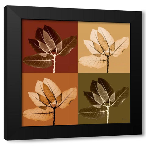 Harvest Leaves 1 Black Modern Wood Framed Art Print with Double Matting by Koetsier, Albert