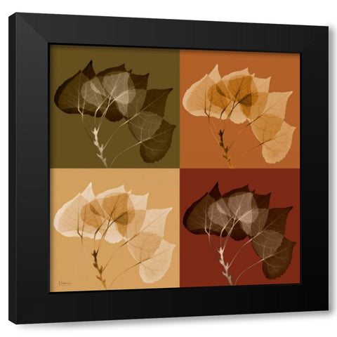 Harvest Leaves 2 Black Modern Wood Framed Art Print with Double Matting by Koetsier, Albert