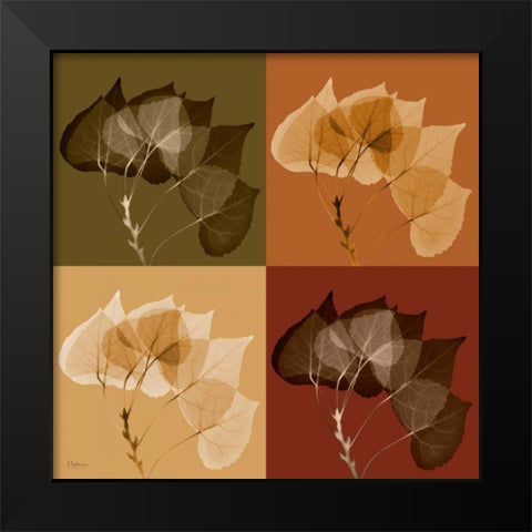 Harvest Leaves 2 Black Modern Wood Framed Art Print by Koetsier, Albert