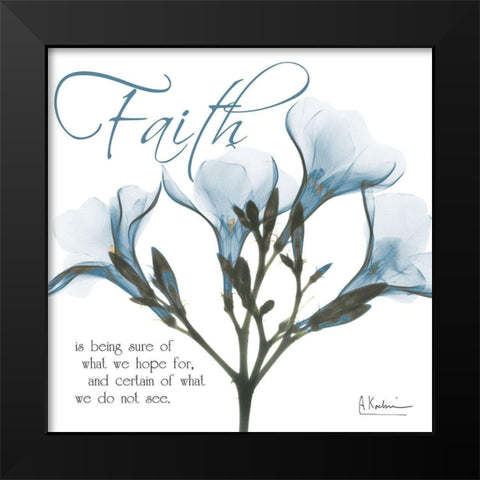 Faith Oleander Black Modern Wood Framed Art Print by Koetsier, Albert