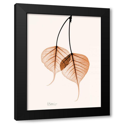 Bodhi Tree orange Black Modern Wood Framed Art Print with Double Matting by Koetsier, Albert