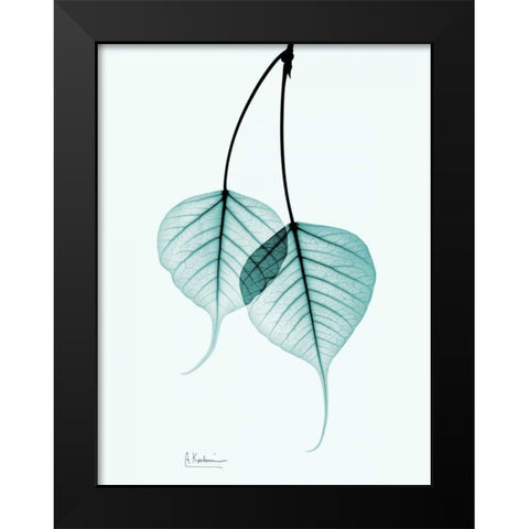 Bodhi Tree Teal Black Modern Wood Framed Art Print by Koetsier, Albert