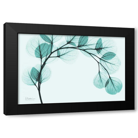 Teal Eucalyptus Black Modern Wood Framed Art Print by Koetsier, Albert