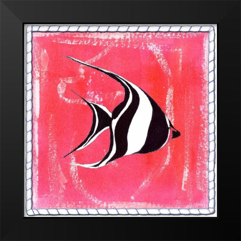 Beach Front Angel Black Modern Wood Framed Art Print by Ormsby, Anne