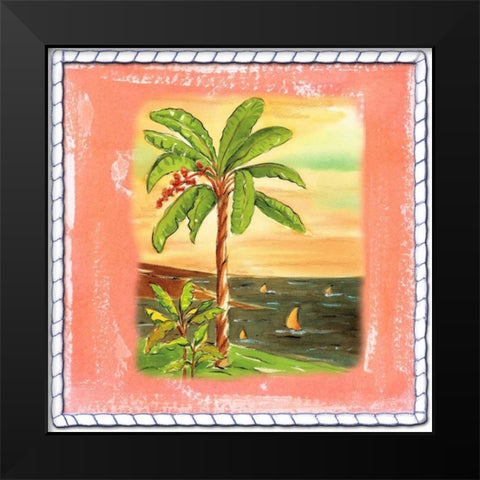 Beach-Front Banana Tree Black Modern Wood Framed Art Print by Ormsby, Anne