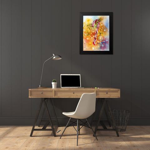 Sugar Candy Black Modern Wood Framed Art Print by Rudraksi, Ashwini