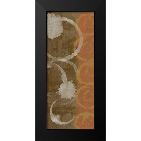 Adstract Panel 1 Black Modern Wood Framed Art Print by Saunders, Alonzo