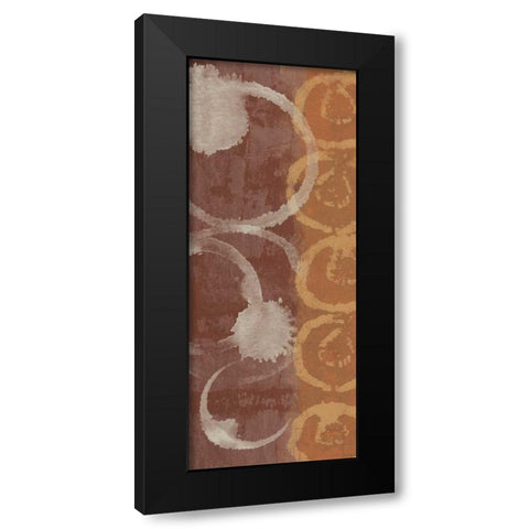 Adstract Panel 2 Black Modern Wood Framed Art Print with Double Matting by Saunders, Alonzo