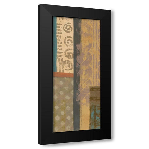 African Panel 1 Black Modern Wood Framed Art Print by Saunders, Alonzo