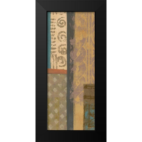 African Panel 1 Black Modern Wood Framed Art Print by Saunders, Alonzo