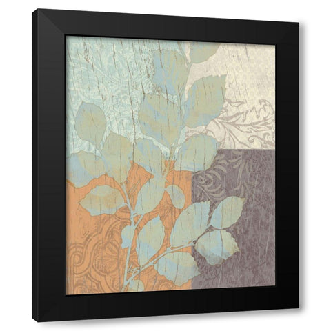 Elegant Branch 1 Black Modern Wood Framed Art Print with Double Matting by Saunders, Alonzo