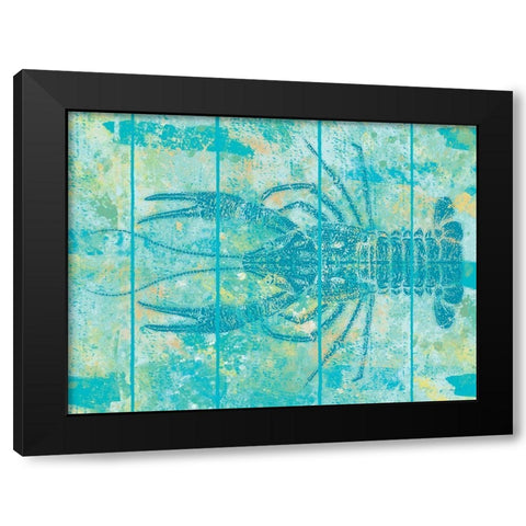 Lobster Blues Black Modern Wood Framed Art Print with Double Matting by Saunders, Alonzo