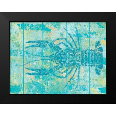 Lobster Blues Black Modern Wood Framed Art Print by Saunders, Alonzo