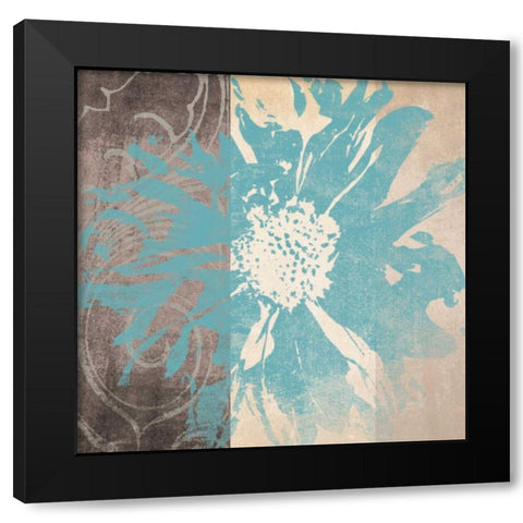 Flower Power 1 Black Modern Wood Framed Art Print by Saunders, Alonzo