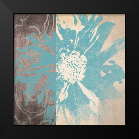 Flower Power 1 Black Modern Wood Framed Art Print by Saunders, Alonzo
