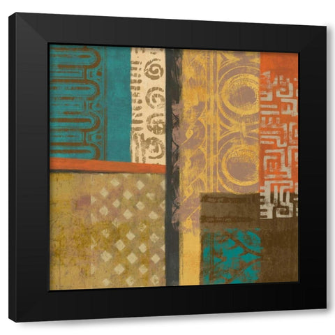 African Tribe 1 Black Modern Wood Framed Art Print by Saunders, Alonzo
