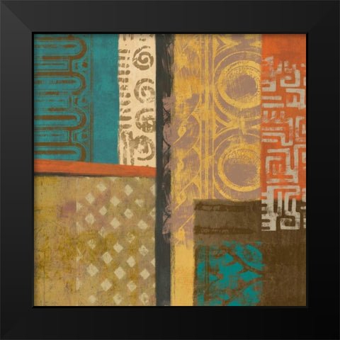African Tribe 1 Black Modern Wood Framed Art Print by Saunders, Alonzo