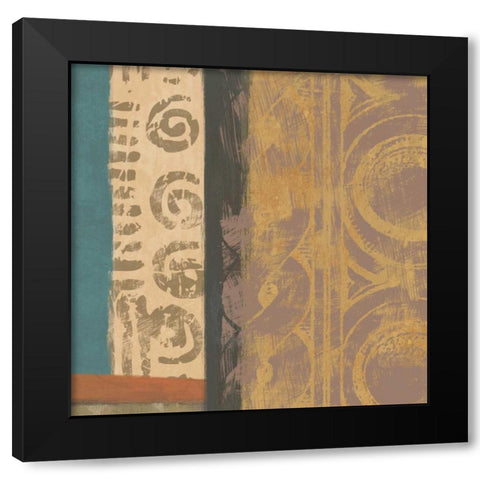 African Tribe 2 Black Modern Wood Framed Art Print with Double Matting by Saunders, Alonzo