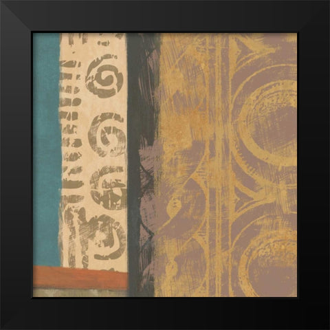 African Tribe 2 Black Modern Wood Framed Art Print by Saunders, Alonzo