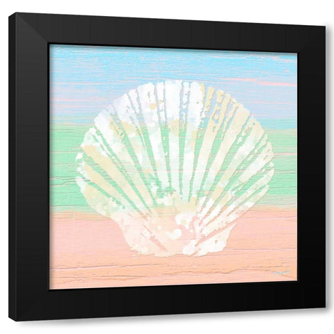 Pastel Coastal 1 Black Modern Wood Framed Art Print by Saunders, Alonzo
