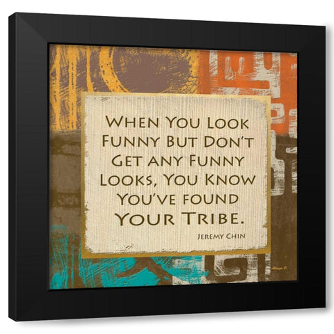 Tribe Found Black Modern Wood Framed Art Print with Double Matting by Saunders, Alonzo