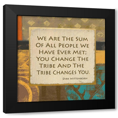 Tribe Change Black Modern Wood Framed Art Print by Saunders, Alonzo